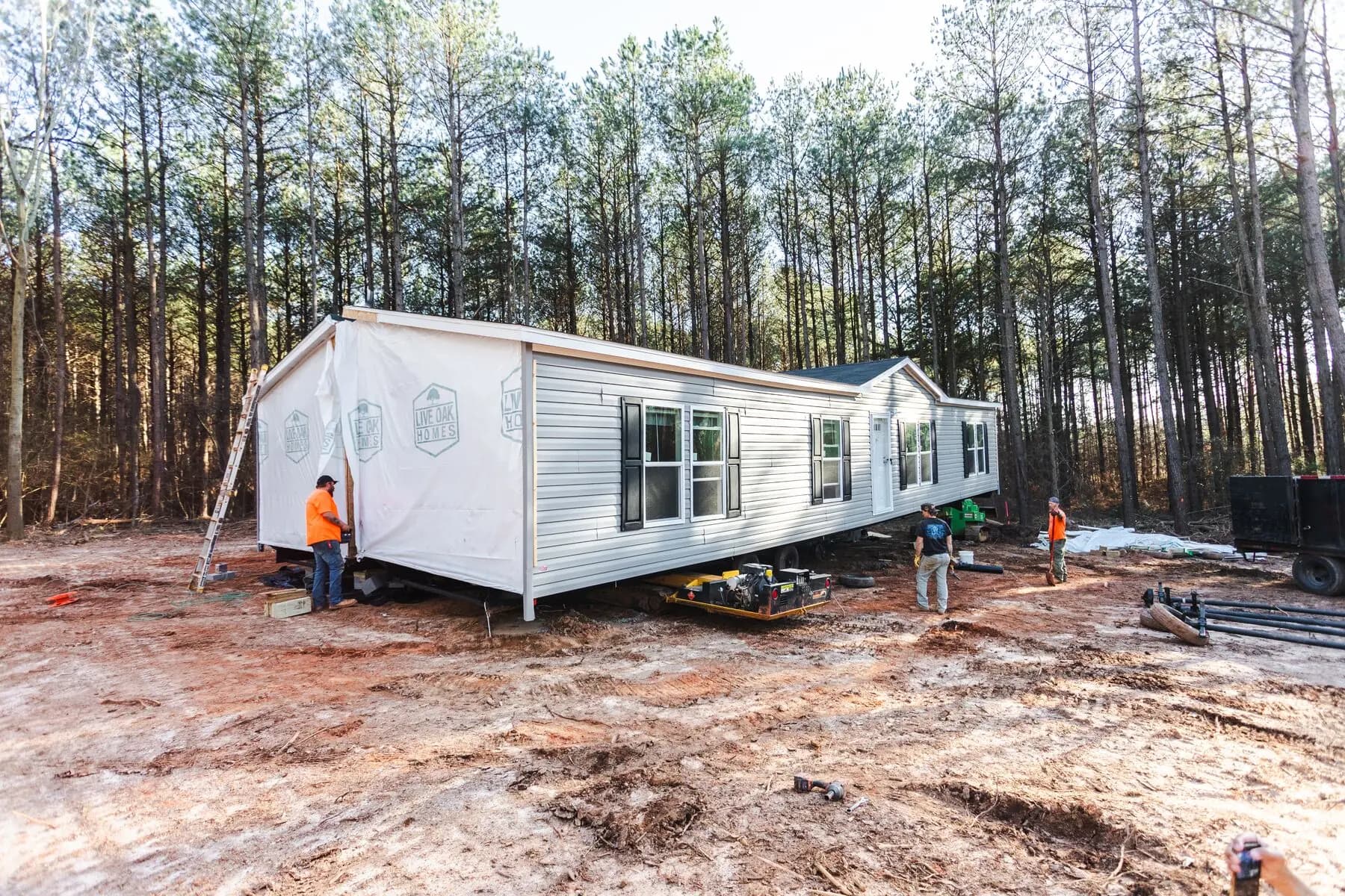 Double wide home placement complete.
