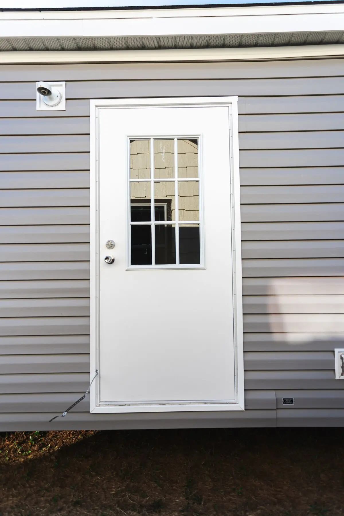 Manufactured home exterior door.