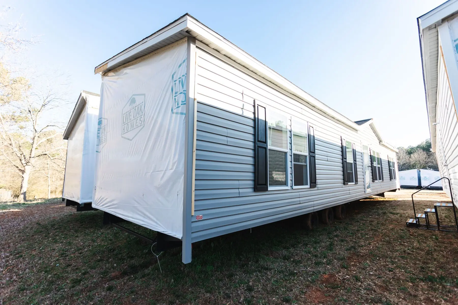 Manufactured home section exterior.