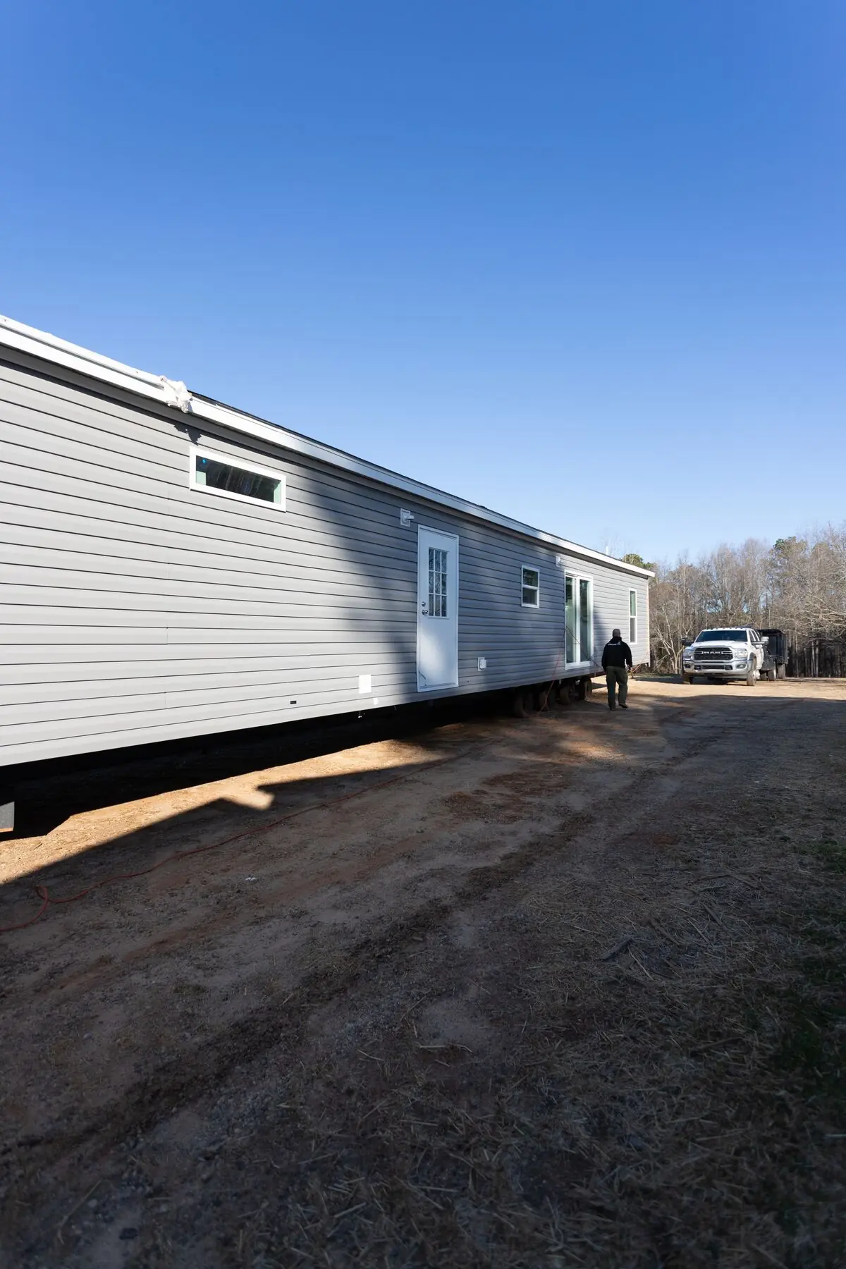 Manufactured home section ready to move.