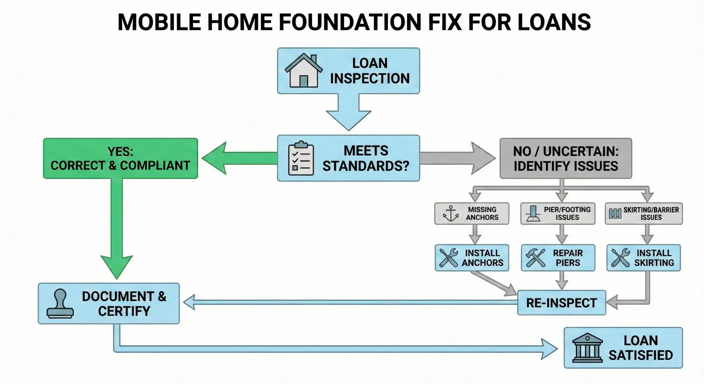 Fix Mobile Home Foundation for Loan: Lender Fix Checklist